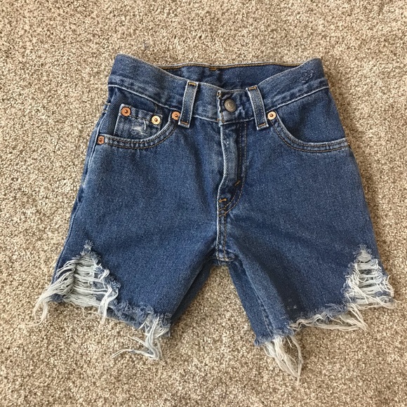 Levi's Other - LIL LEVIS Girls DISTRESSED Hi Rise JEAN SHORTS  6